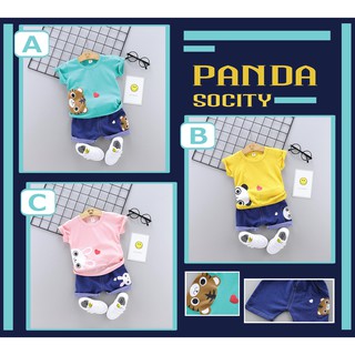 ชุด Panda Socity เสื้อพร้อม กางเกง