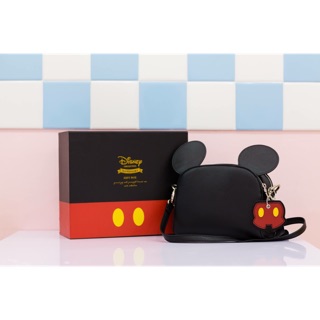 ขายเท! กระเป๋าสะพาย Mickey สีดำ ของแท้จากไต้หวัน