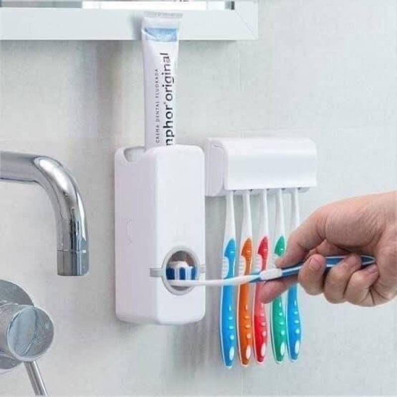 toothpaste-dispenser-เครื่องกดยาสีฟันศูนย์ยากาศ-ที่เก็บแปรง-ที่บีบยาสีฟัน-เครื่องบีบยาสีฟัน