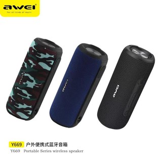 Awei Y669 ลําโพงบลูทูธกันน้ํา Ipx7 Tws 3D wireless speaker