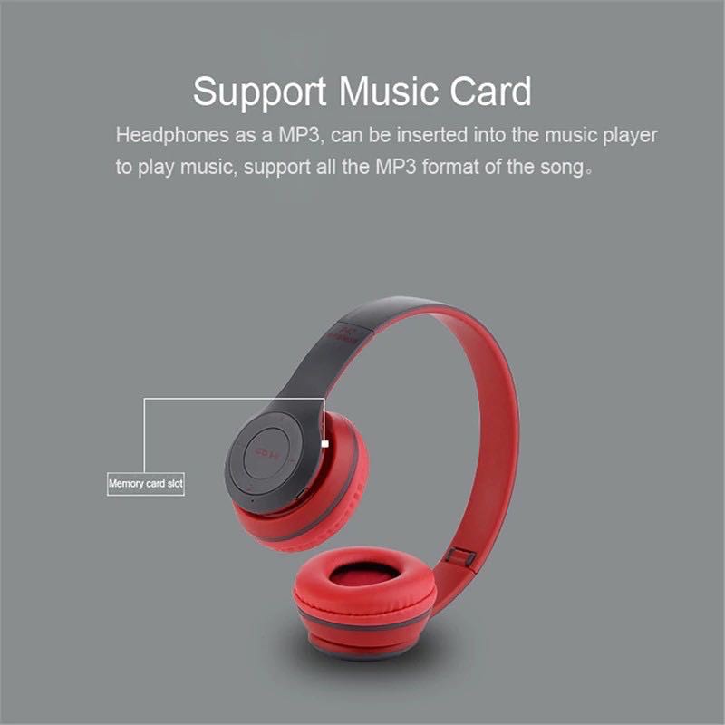 ภาพสินค้าของแท้ 100% หูฟังบลูทูธ P47 เสียงดี Wireless Bluetooth Stereo Headset หูฟังบลูธูทไร้สาย จากร้าน kts999 บน Shopee ภาพที่ 5
