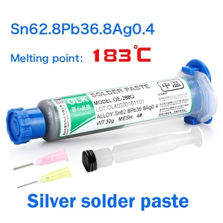 New Low Temperature Lead-Free Syringe Solder Paste for Soldering LED Sn42Bi58 138℃ SMD Repair Flux Tool Accessories 2022