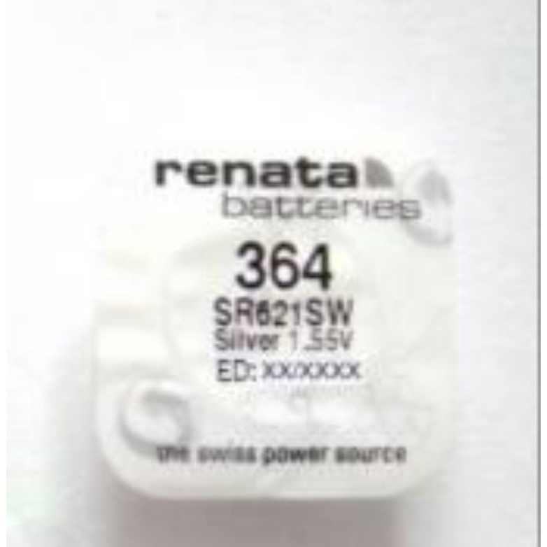 ถ่านกระดุม Renata 364, SR621SW 1.55V จำนวน 1ก้อน ของใหม่ ของแท้ ...