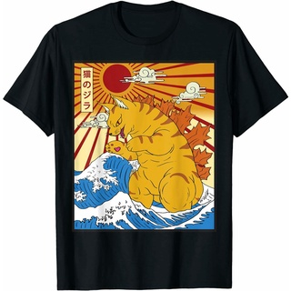 เสื้อยืดโอเวอร์ไซส์เสื้อยืด พิมพ์ลายแมวน่ารัก สไตล์ญี่ปุ่น แนวตลก เหมาะกับของขวัญ สไตล์วินเทจS-3XL