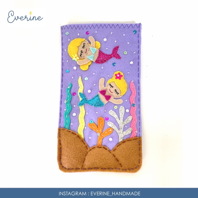 everine-under-the-sea-felt-phone-case-ซองใส่โทรศัพท์มือถือ-ซองใส่พาวเวอร์แบงค์