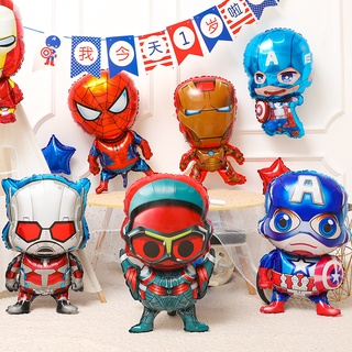 [พร้อมส่ง] ลูกโป่ง ลาย Spiderman Ironman Captain Ant Man Falcon Batman Superman