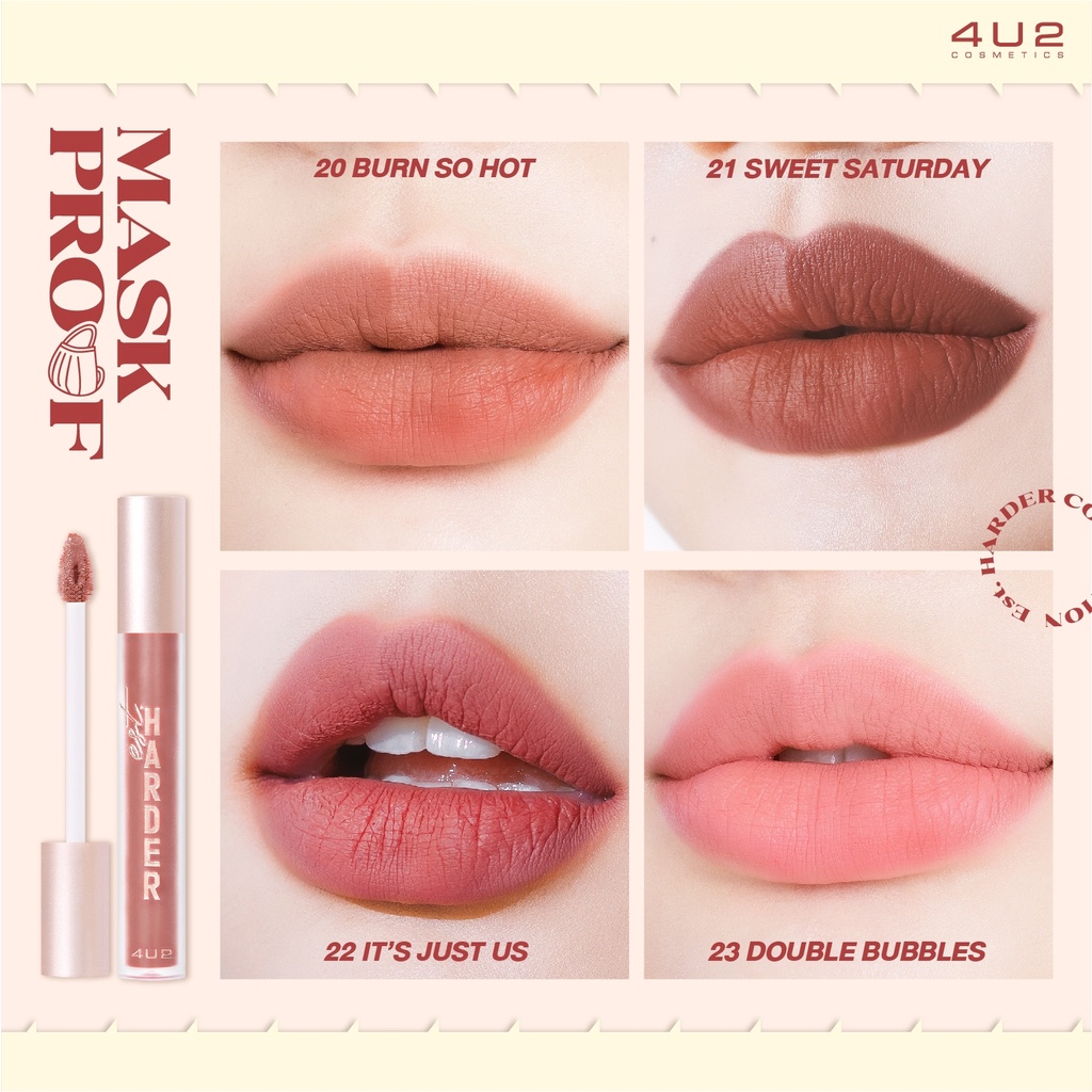 ภาพสินค้า4U2 EST.HARDER 2 16 สีใหม่  ลิควิดลิปแมท จากร้าน 4u2_cosmetics บน Shopee ภาพที่ 4