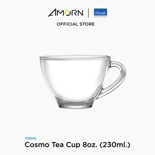 AMORN - (Ocean) P00640 Cosmo Tea Cup [1กล่อง(6ใบ)] - แก้วชาร้อน แก้วโอเชี่ยนกลาส Cup 8 oz. ( 230 ml.)