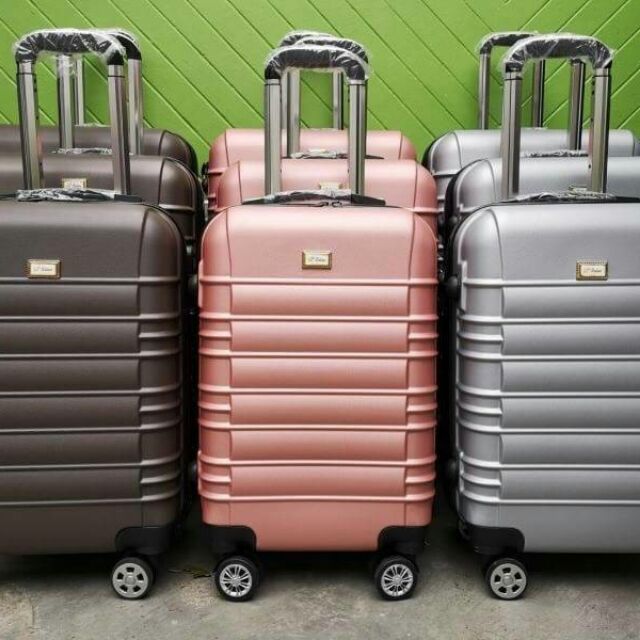 กระเป๋าเดินทาง-ไฟเบอร์สีล้วน-20-24-28-พร้อมส่งจ้าาาาาา-สวย-ถูกมากก