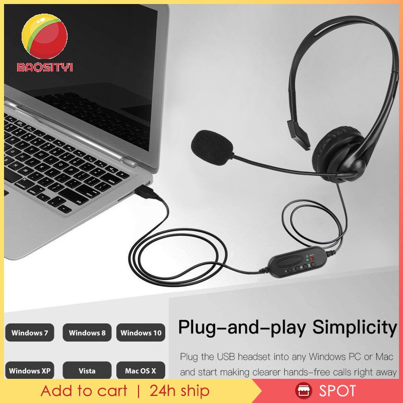 baosity1-พร้อมสต็อก-usb-headset-with-noise-cancelling-microphone-chat-for-pc-laptop-call-center-use