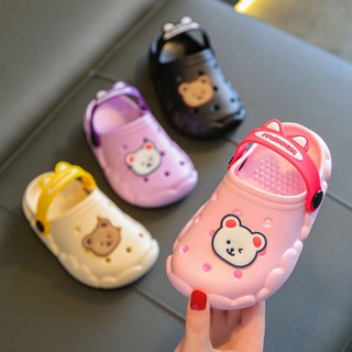 รองเท้าแตะเด็กหัวโต รูปน้องหมี  กันลื่นใส่สบายเท้า T-5288-1 (พร้อมส่ง)