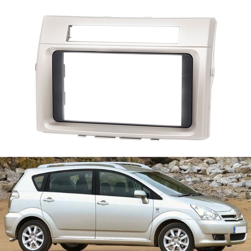 กรอบแผงแดชบอร์ดวิทยุสเตอริโอ-2din-cd-dvd-สําหรับ-toyota-corolla-verso-2004-2009