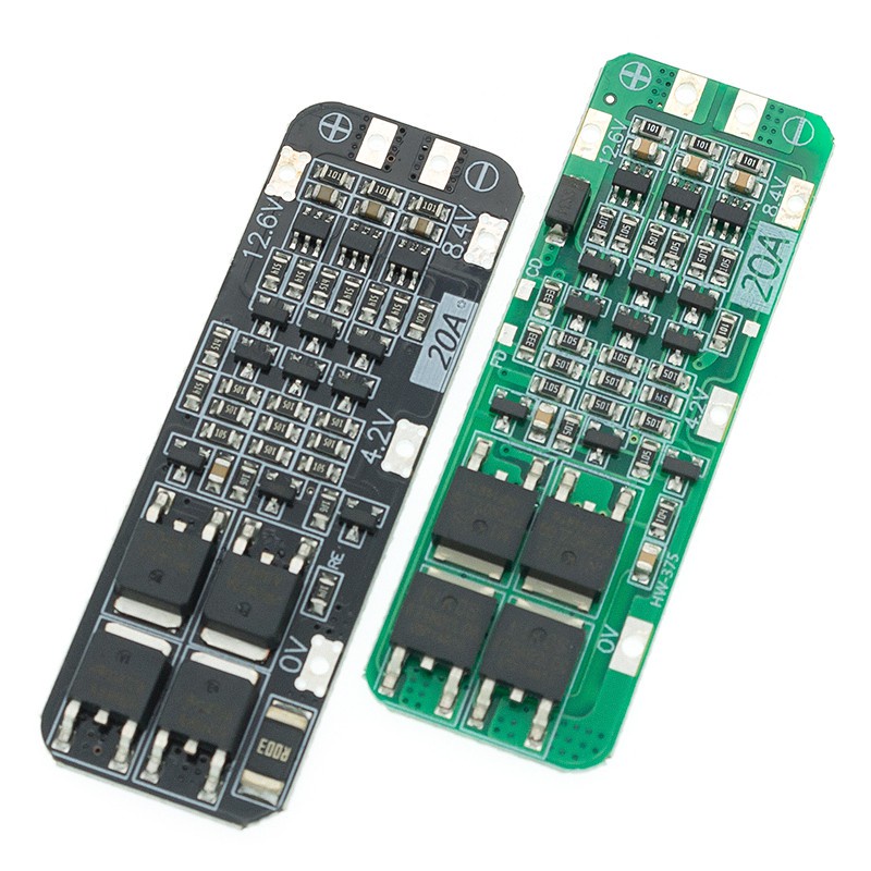 ภาพสินค้าบอร์ดโมดูลชาร์จแบตเตอรี่ลิเธียม 3S 20A Li-ion 18650 PCB BMS 12.6V เซลล์ 59x20x3.4 มม. จากร้าน supermodule.th บน Shopee ภาพที่ 3