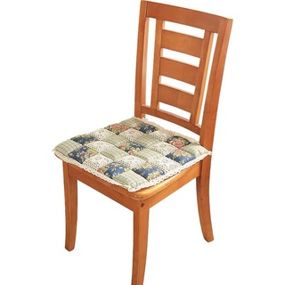 Bedsheet.bkk เบาะรองนั่ง ลูกไม้ วินเทจ รองเก้าอี้ไม้ เก้าอี้ทำงาน งานละเอียด มีเชือกไว้ผูกกันหล่น ซักได้ รหัส085.
