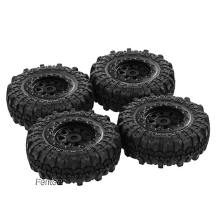 [FENTEER] Micro Wheels &amp; Tires Set Fit for Axial SCX24 000002 RC Crawler Accs Black