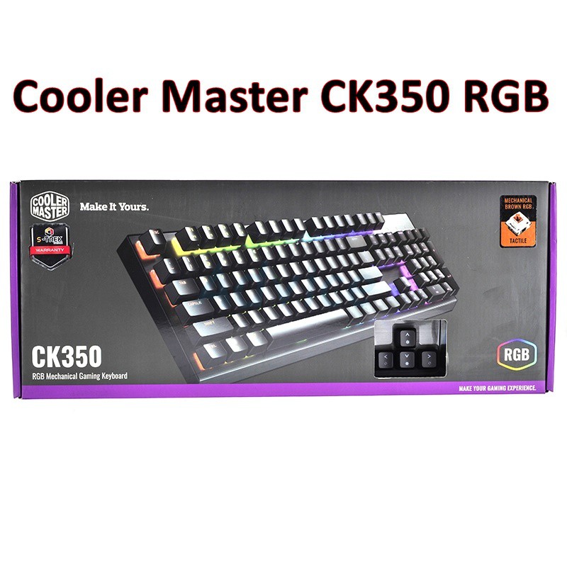 คีย์บอร์ดเกมส์มิ่ง Cooler Master CK350 RGB Mechanical Keyboard (คีย์ไทย ...