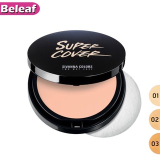 Sivanna Colors Super Cover Highest Wear Pact Two Way Cake 10g HF201 แป้งพัฟ สิวันนา แป้งผสมรองพื้น ซีเวียน่า กันเหงื่อ