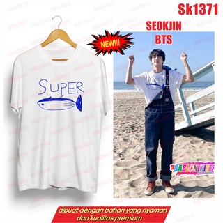 เสื้อยืดผ้าฝ้าย!! เสื้อยืด พิมพ์ลาย Bts SEOK JIN SUPER TUNA SK1371 UNISEX COMBED 30S