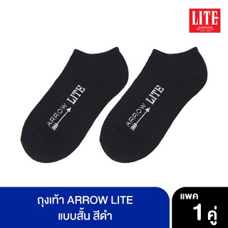 สินค้า ARROW LITE ถุงเท้าแบบสั้นต่ำกว่าตาตุ่ม PACK 1 คู่ สีดำ