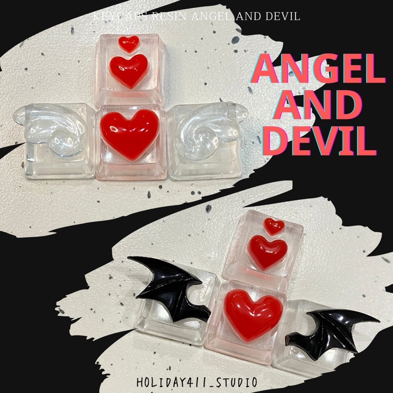 คีย์แคป angel and devil Keycap Resin *อ่านรายละเอียด* | Shopee Thailand