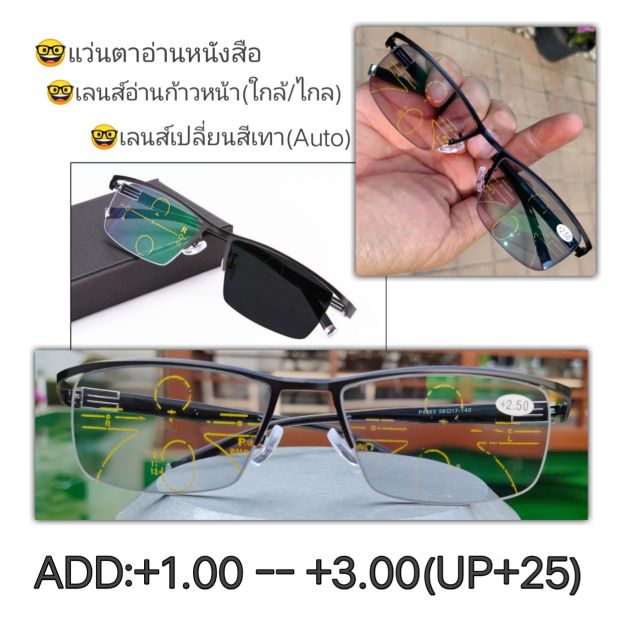 แว่นสายตายาว-แว่นสายตายาวหลายระยะ-แว่นตาอ่านหนังสือ-auto-แว่นสายตากันแดด-multi-focus