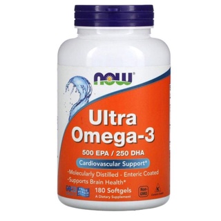 ภาพขนาดย่อของภาพหน้าปกสินค้าน้ำมันปลา Now Foods, Ultra Omega 3 D, 180 Fish Softgels , 1000 mg, Fish oil ของแท้จากUSA หมดอายุ 01/26 จากร้าน sealcamp บน Shopee