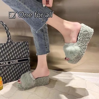 💕พร้องส่ง💕รองเท้าแตะผู้หญิง รุ่น TX311 รองเท้าขนฟู หนานุ่ม ส้นตึก 8 cm ฟูมาก เริ่ดค่า งานมาใหม่สวยคะ