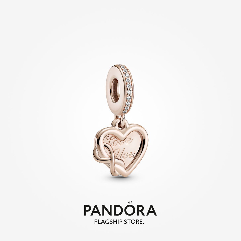 pandora-จี้รูปหัวใจ-ชุบทอง-14k-สีโรสโกลด์-สําหรับทําเครื่องประดับ-p527