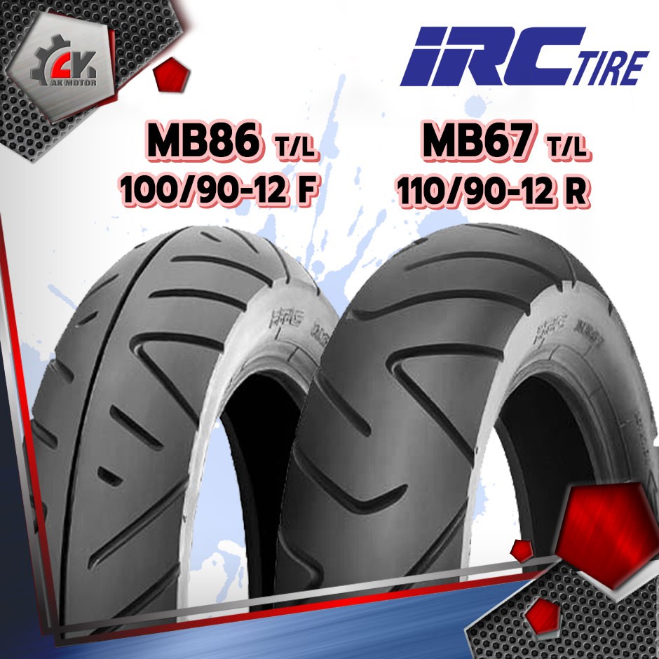 ยางปี22-irc-mb86-mb67-tl-100-90-12-110-90-12-ยางมอเตอร์ไซค์สำหรับ-zoomer-x-scoopy-i-s12-moove-ksr