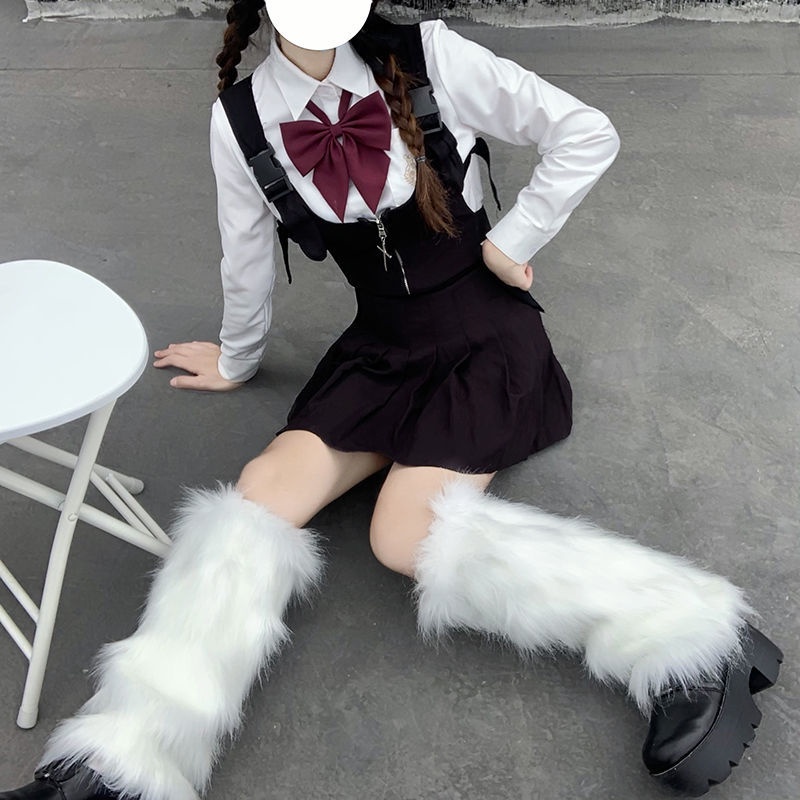 y2k-y2k-หลอดน้องสาวญี่ปุ่นนุ่มlolitaถุงเท้ากองเด็กที่อบอุ่นขาหนาjkโลลิต้าสั้นฤดูใบไม้ร่วงและฤดูหนาว