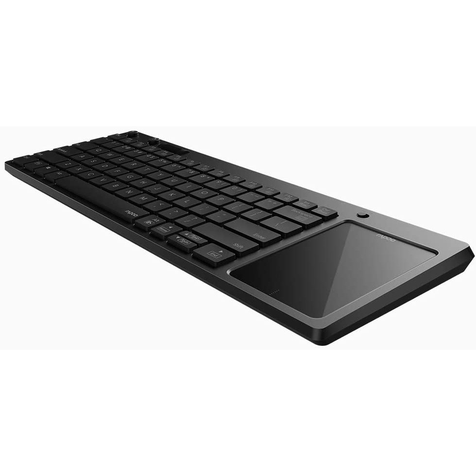 rapoo-k2800-wireless-touch-keyboard-for-smart-tv-คีย์บอร์ด-ไร้สาย-แป้นภาษาไทย-อังกฤษ-สีดำ-ของแท้-ประกันศูนย์-2ปี