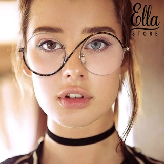 Ellastore123 แว่นตา กรอบโลหะ กันลื่น ป้องกันแสงสีฟ้า เข้ากับทุกการแต่งกาย สําหรับทุกวัน