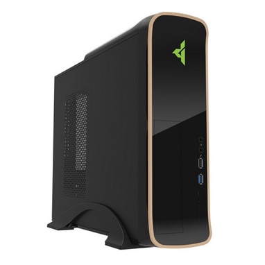 CASE GVIEW รุ่น C3-33 มาพร้อมพัดลม 8Cm. ด้านบน 1 ตัว (BLACK) *mATX ...