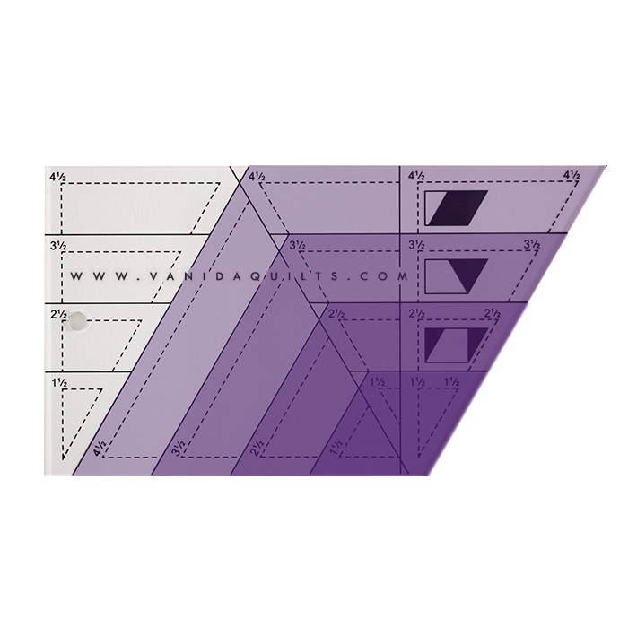 ไม้บรรทัดอะคริลิคใส-รูปเรขาคณิต-สำหรับงานควิลท์-งานต่อผ้า-งานฝีมือ-trapezoid-quilt-patchwork-craft-ruler-รหัส-jia0050