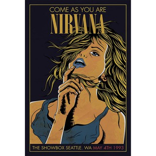 โปสเตอร์ วงดนตรี ร็อค เนอร์วานา NIRVANA 1987-94 POSTER 24”x35” Inch Kurt Cobain Legend American Rock Band v4