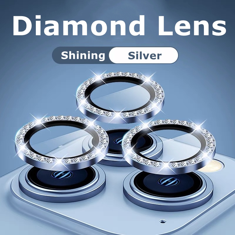 ภาพหน้าปกสินค้า️จัดส่งทันที ️ตัวป้องกันกล้อง/ตัวป้องกันเลนส์ Shining diamond lens film For iPhone 11,12,12promax,13promax,13pro,13min
