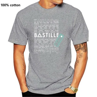 ขายดี!พร้อมส่ง เสื้อยืด ผ้าฝ้าย 100% พิมพ์ลาย Bastille หลากสี สไตล์คลาสสิก สําหรับผู้ชายS-5XL