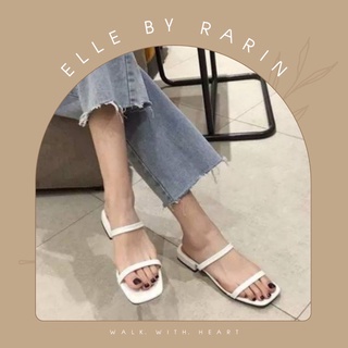 ราคาRarin [ ELLE ] 36 - 41 รองเท้าแฟชั่นส้น 1 นิ้ว รุ่นขายดี **เท้าไม่เรียวบวกเพิ่ม**