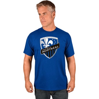 เสื้อยืดวินเทจ100%cotton เสื้อ ยืด ราคา ส่ง Majestic Montreal Impact MLS Mens Team Logo T-Shirt men เสื้อ ยืด ผู้ชาย คอ