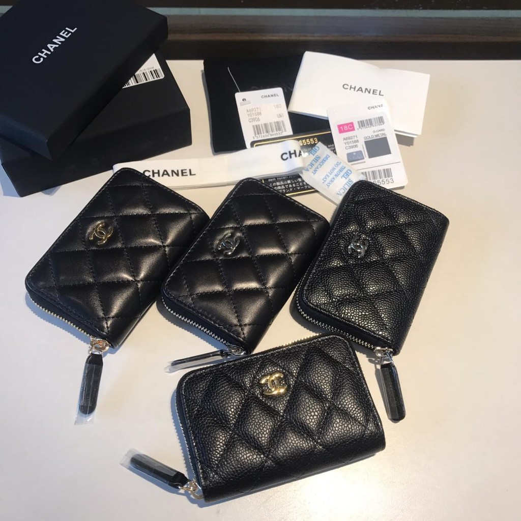 Chanel zip hotsell wallet small