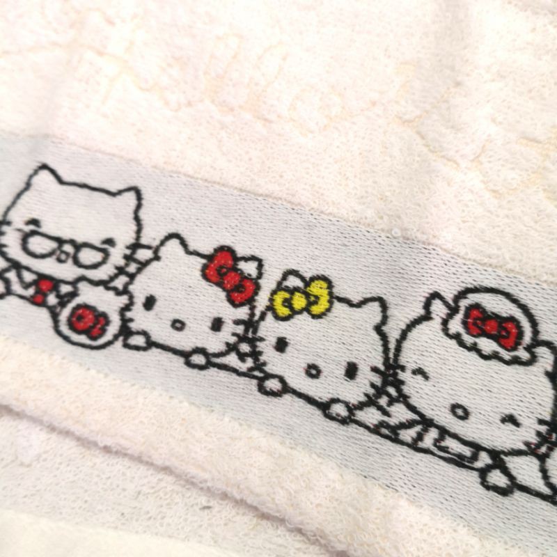 ผ้าเช็ดหน้าขนหนู-sanrio-ลายการ์ตูนลิขสิทธิ์แท้-hello-kitty-ผืนใหญ่เนื้อนุ่ม-นำเข้าจากญี่ปุ่น