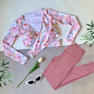 Bella Long-Sleeve set ชุดว่ายน้ำผู้หญิง ชุดว่ายน้ำผู้หญิงแขนยาว bikinivintage swimsuit bikini