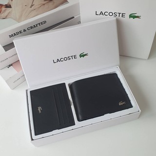 NEW ARRIVALS!! SET กระเป๋าสตางค์ LACOSTE พร้อม CARD ใส่นามบัตร ด้านหน้าติด LOGO