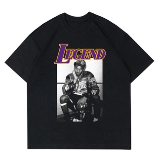 เสื้อยืดสีดำอินเทรนด์เสื้อยืด ลาย Kobe BRYANT LEGEND | เสื้อยืด ลาย VINTAGE BASKETBALL LAKERS | ตะกร้าใส่เสื้อผ้า สีดําS