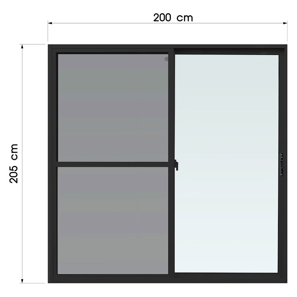 ส่งฟรี-door-aluminum-one-stop-f8-200x205-ซม-black-ประตูอะลูมิเนียมบานเลื่อนคู่-one-stop-f8-สีดำ-ประตูบานเลื่อน-ประตู