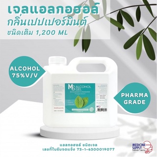 ภาพหน้าปกสินค้าMS ALCOHOL GEL เอ็มเอส แอลกอฮอล์ เจล กลิ่นเปปเปอร์มินต์ 1200ml แกลลอน Pharma grade!! ที่เกี่ยวข้อง