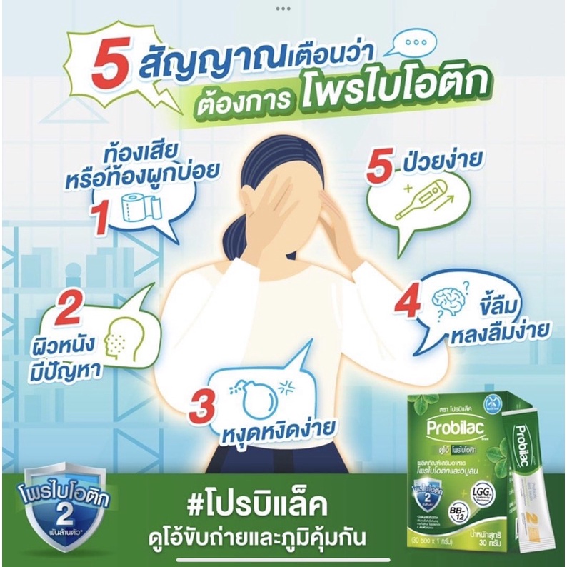 ภาพสินค้าProbilac โปรบิแล็ค โพรไบโอติก และอินูลินแบบซอง (1 กรัม X 30 ซอง) (1 กล่อง) จากร้าน pawinshop บน Shopee ภาพที่ 4