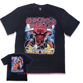 เสื้อยืดโอเวอร์ไซส์เสื้อยืด chicago bulls champions basketball เสื้อ CHICAGO BULLS basketball เสื้อยืดไซส์ยุโรปS-3XL