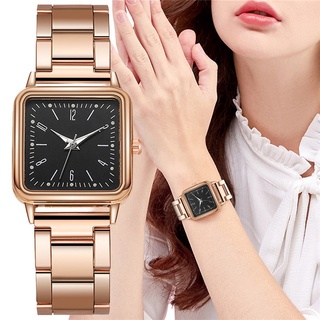 ภาพหน้าปกสินค้านาฬิกาข้อมือควอตซ์แฟชั่น สายสเตนเลส สีโรสโกลด์ สําหรับผู้หญิง ที่เกี่ยวข้อง