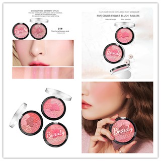 สินค้า COD Beauty Blusher Blusher Palette ของใหม่ มาตำ บลัชออนทูโทน kiss beauty gradient blush